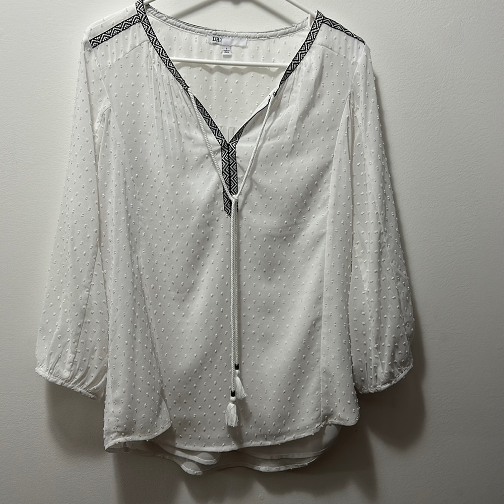 White polka Dot Blouse